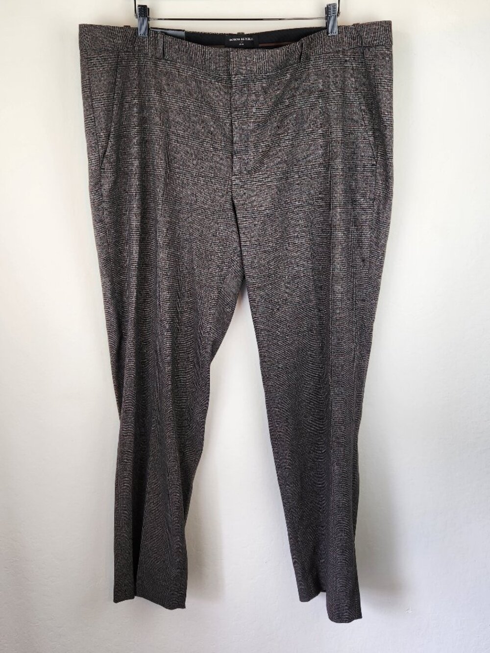 NWT Banana Republic Factory Ryan Glen Plaid Mid Rise Straight Pants sz 20 Tall